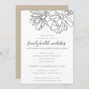 LINIE ZEICHNEND DESERT CACTI ERFOLGREICHE WORKSHOP EINLADUNG