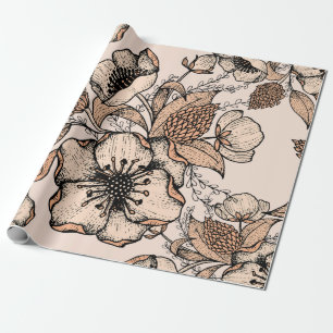 Linie zeichnend nahtloses Muster. Helle Farben. Vi Geschenkpapier