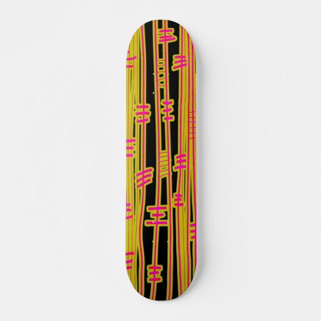 Linien Abstrakt - 02 - Retro Skateboard (Vorne)