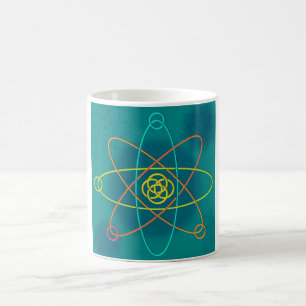 Linien-Atomstruktur Kaffeetasse