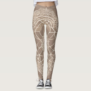 Linien auf Clay Lace AI Art Leggings