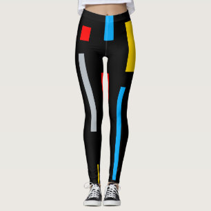Linien der geometrischen Primärfarben Mondrian Leggings