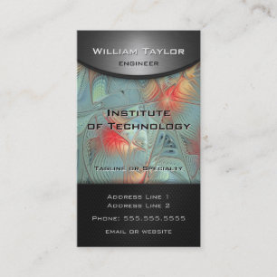 Linien der Kraft - metal Blickeleganz mit QR Code Visitenkarte