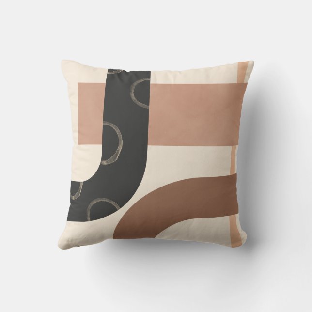 Linien des mittleren Jahrhunderts, geometrische Li Kissen (Rückseite)