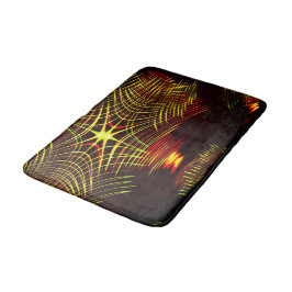 Linien, die sich in der Welle und Lichteffekt wied Badematte