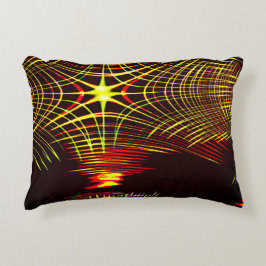 Linien, die sich in der Welle und Lichteffekt wied Dekokissen