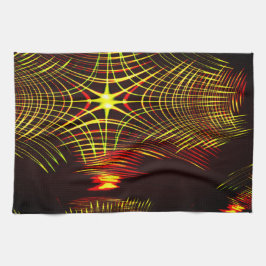 Linien, die sich in der Welle und Lichteffekt wied Geschirrtuch