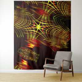 Linien, die sich in der Welle und Lichteffekt wied Wandteppich