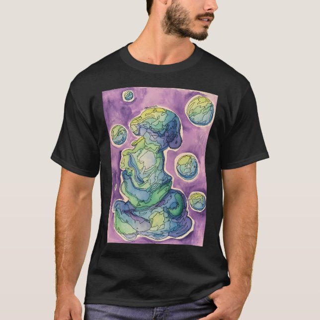 Linien einer Qualle T-Shirt (Vorderseite)