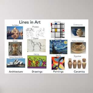 Linien in der Kunst, Kunstraum Poster