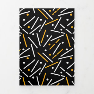 Linien Muster 4 Dreifach Gefaltete Urlaubskarte