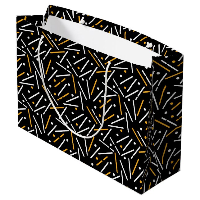Linien Muster 4 Große Geschenktüte (Rückseite Schrägansicht)