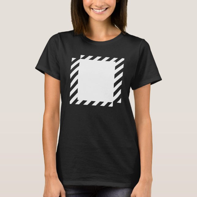 Linien Quadrate Design T-Shirt (Vorderseite)