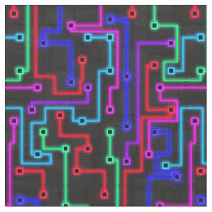 Linien und Knoten - Neon Stoff