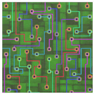 Linien und Knoten - Schaltkreise Stoff