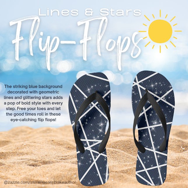 Linien und Sterne Flip Flops (Von Creator hochgeladen)