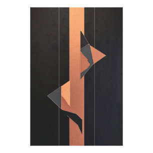 Linien und Winkel in Kupfer und Schwarz Fotodruck