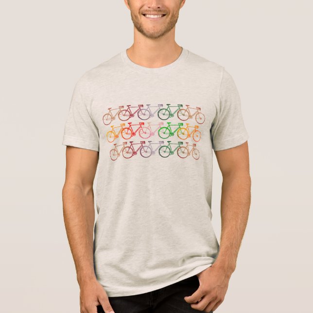 Linien von Farbrädern Tri-Blend Shirt (Vorderseite)
