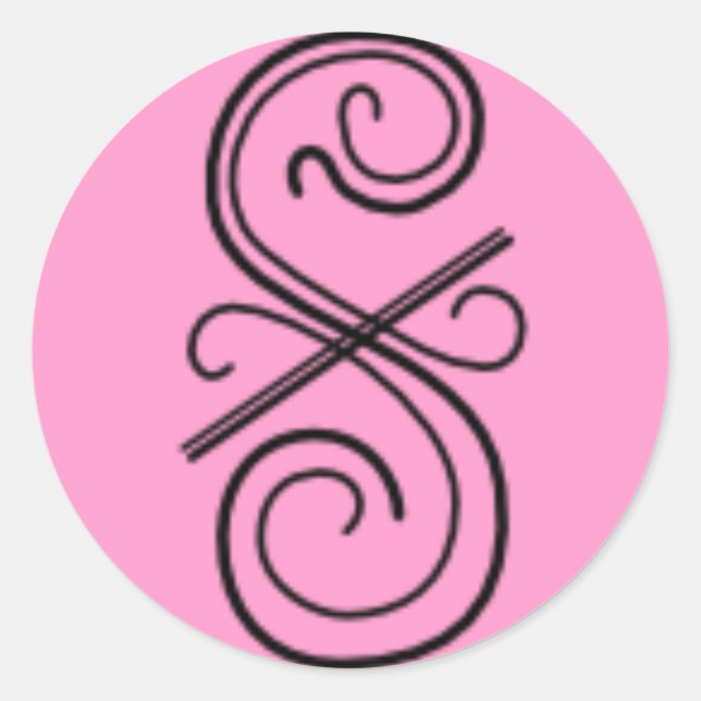 Linienaufkleber Runder Aufkleber (Vorderseite)