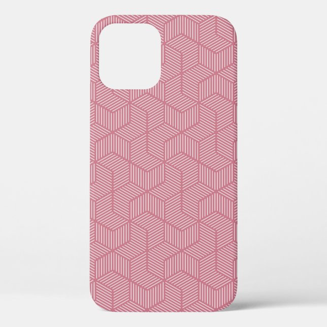 Liniengeometrie: Moderne Vintage Textur Case-Mate iPhone Hülle (Rückseite)