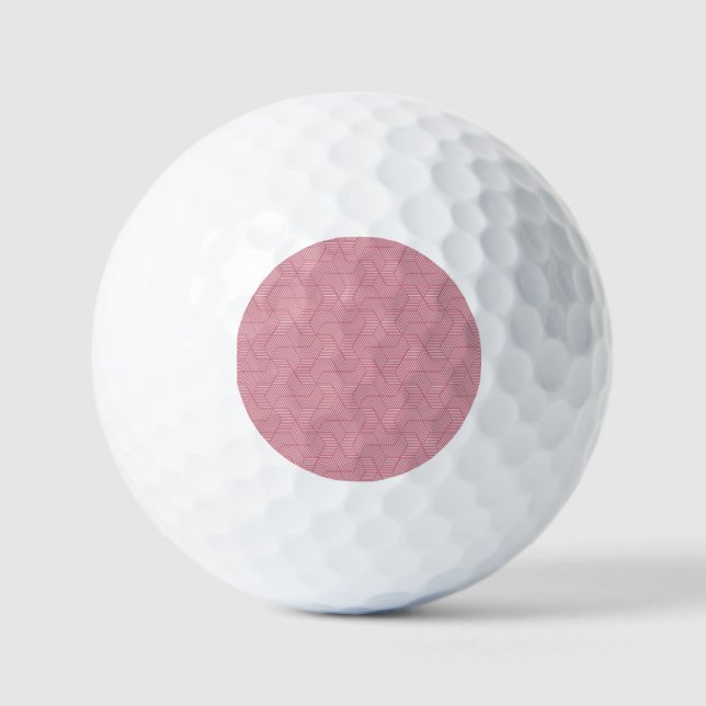 Liniengeometrie: Moderne Vintage Textur Golfball (Vorderseite)