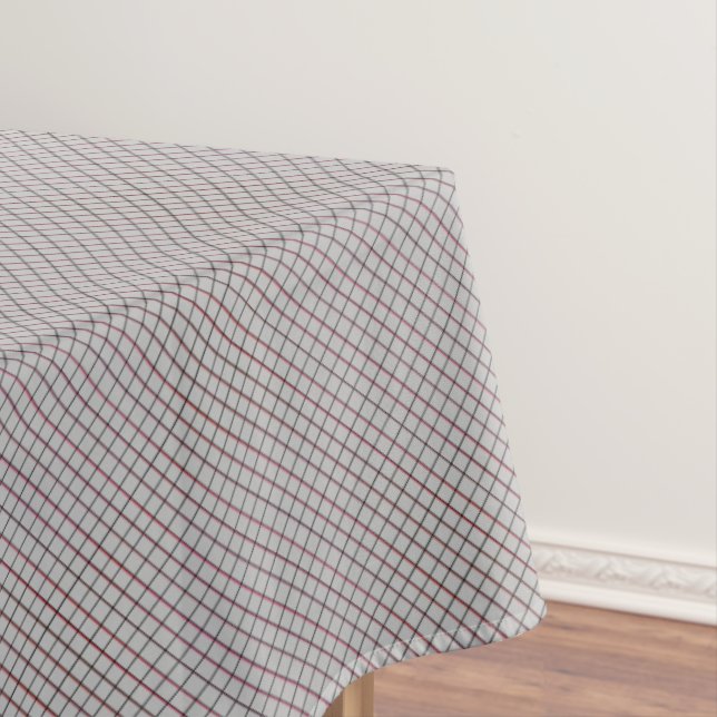 Liniengesteuertes Muster Elegant Gray Geometric Tischdecke (Beispiel)