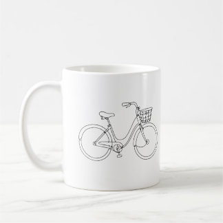 Linienkunst Fahrradbecher Kaffeetasse