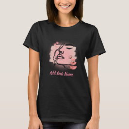 Linienkunst Gesicht T-Shirt