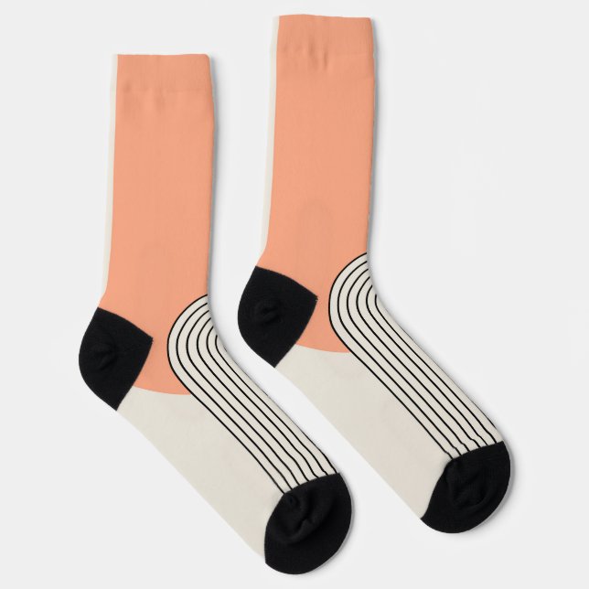 Linienkunst im Stil der Mitte des Jahrhunderts mit Socken (Rechts)