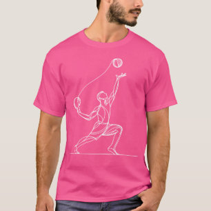 Linienkunst Jongleur Jongliert Bälle Jonglieren Jo T-Shirt