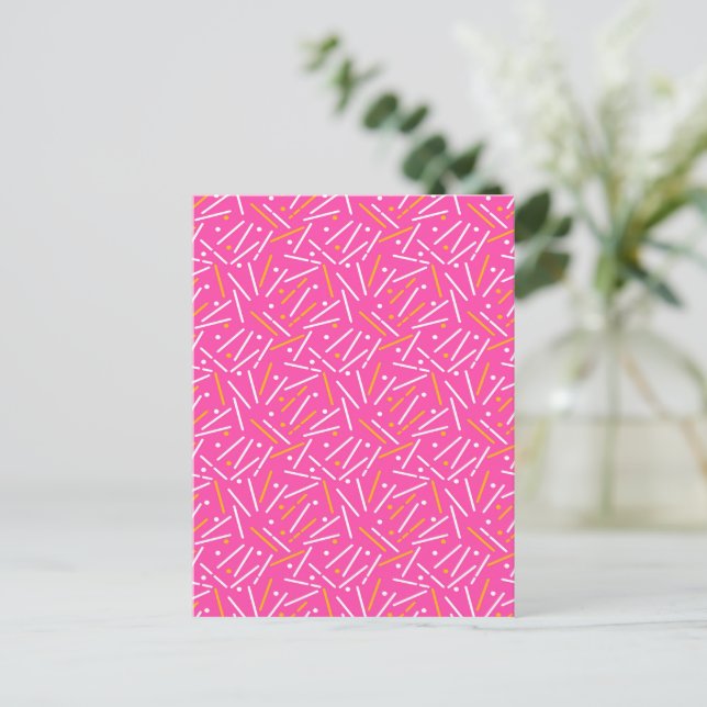 Linienmuster 1 postkarte (Stehend Vorderseite)