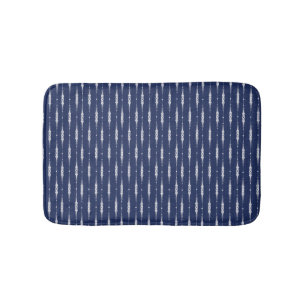 Linienmuster der Marine und der Weißen Intricate Badematte
