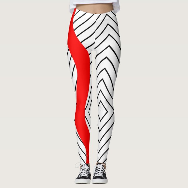 Linienmuster Leggings (Vorderseite)
