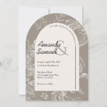 Linienzeichnung Gebogene Hochzeitseinladung