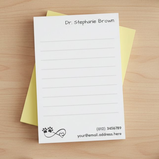 Linierte Große 4"x6" Notizen für Tierärzte (Professional, practical, and full of heart. Post-it Notes perfect for anyone who loves pets! 🐾❤️)