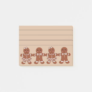 Linierte Lebkuchen-Mädchen-Jungen-Post-it-Notes Post-it Klebezettel