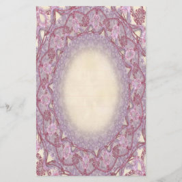Linierte Pink Rose Lace p2 Stationery Pages Briefpapier