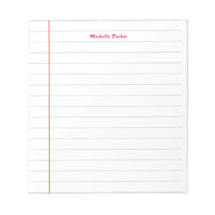 Liniertes Papier Professionell Schlicht Minimalist Notizblock