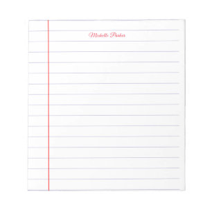 Liniertes Papier Profi Schlicht Minimalistisch Mod Notizblock