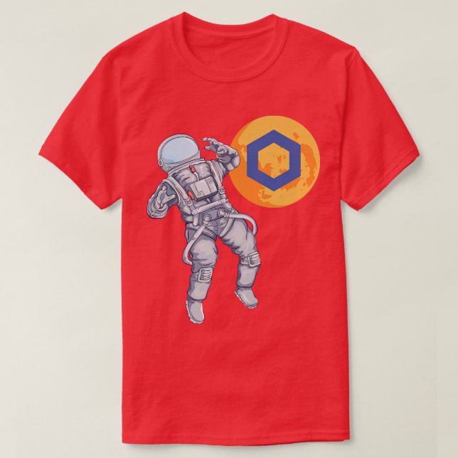 LINK Crypto Blockchain Chainlink Cryptocurrency As T-Shirt (Design vorne)