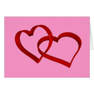 Link Hearts Grußkarte