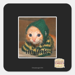 Link Quadratischer Aufkleber