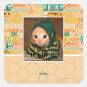 Link Quadratischer Aufkleber