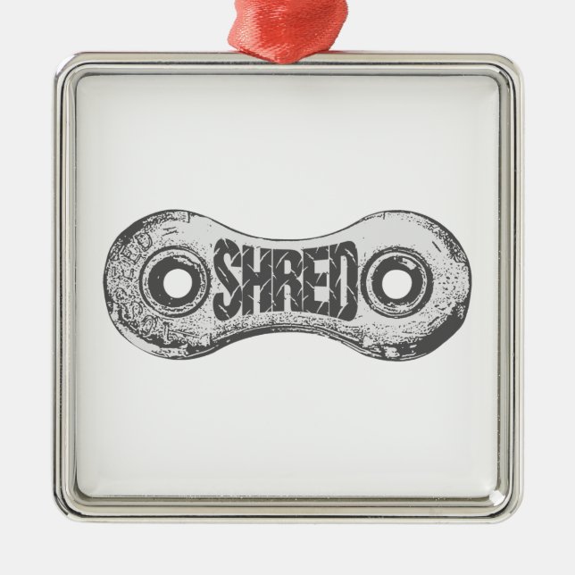 Link "Shred Bike Chain" Ornament Aus Metall (Vorne)