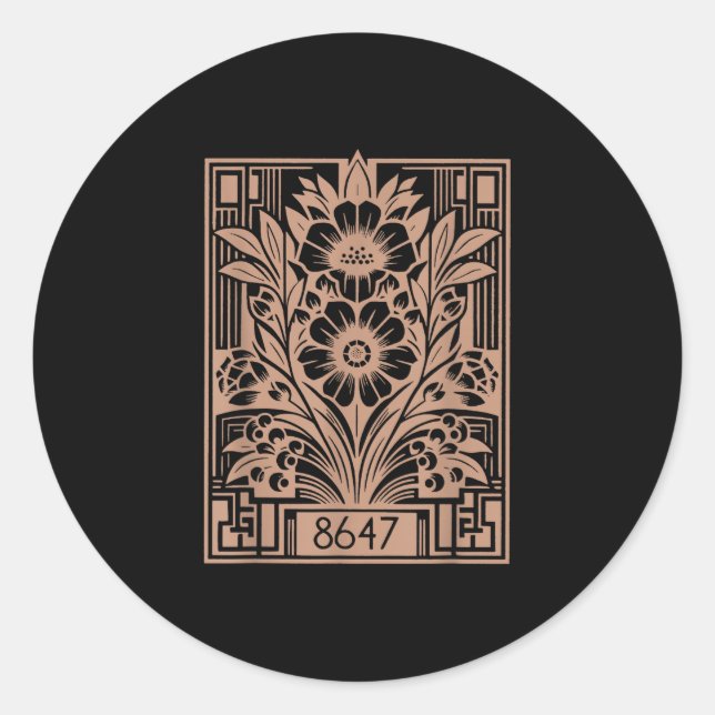 Linke, 86 47 Anti Trump, Feministin Runder Aufkleber (Vorderseite)