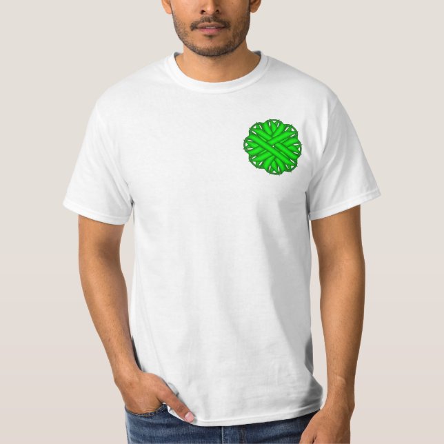 Linke Green Blume Ribbon T-Shirt (Vorderseite)