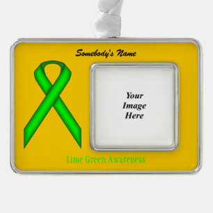 Linke Green Standard Ribbon Tmpl (H-O) von K Yonci Rahmen-Ornament Silber