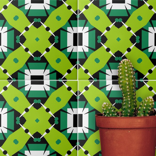 Linke grün Moderne Abstrakte Mosaik Geometric Fliese (Von Creator hochgeladen)