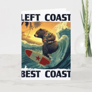 Linke Küste, Beste Küste Rede Mit Cool Surfing Be Karte