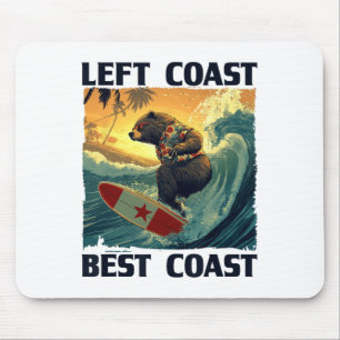 Linke Küste, Beste Küste Rede Mit Cool Surfing Be Mousepad